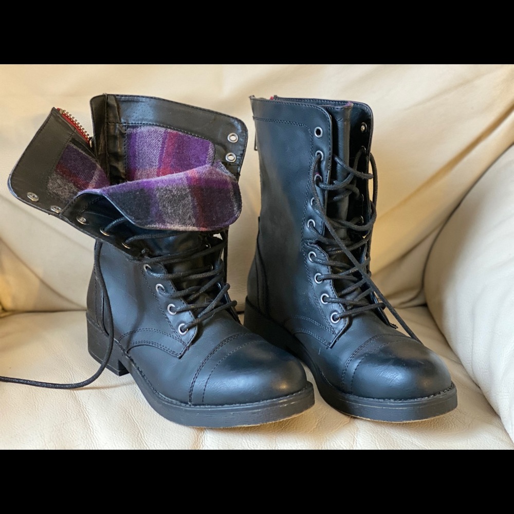Cute zippered combat boots!